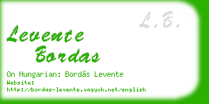 levente bordas business card